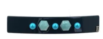 BEADS|BARRETTE|8|BLUE|ACELATE Hair & Beauty Network