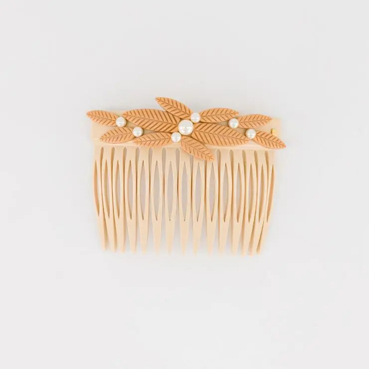 BEADS|SIDE BARRETTE|6|BEIGE|ACELATE Hair & Beauty Network
