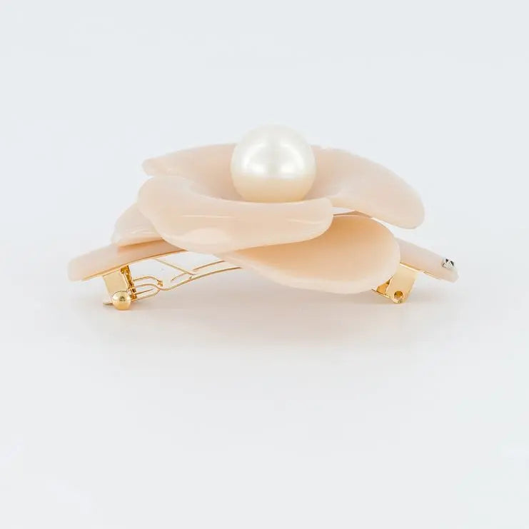 Camelia|barrette|8|BEIGE|Acelate Alexandre De Paris GCC