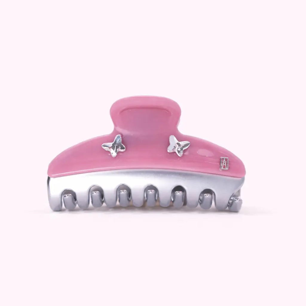 Alexandre de Paris バタフライ ヘアクリップ ピンク Luxury Claw Clip | Pink Butterfly Hair Accessory – Alexandre De