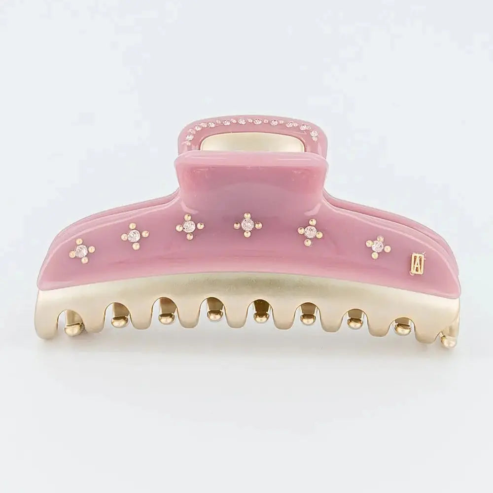 Buy Boucle Pink Large Hair Clip with Swarovski Crystals