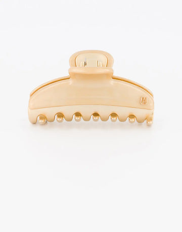 Gold Claw Clip-Luxury Hair Clip-French Hair Clip-Handcrafted in France-Auréole Clip-Gold Hair Accessory-Alexandre de paris GCC-7.5 cm hair clip