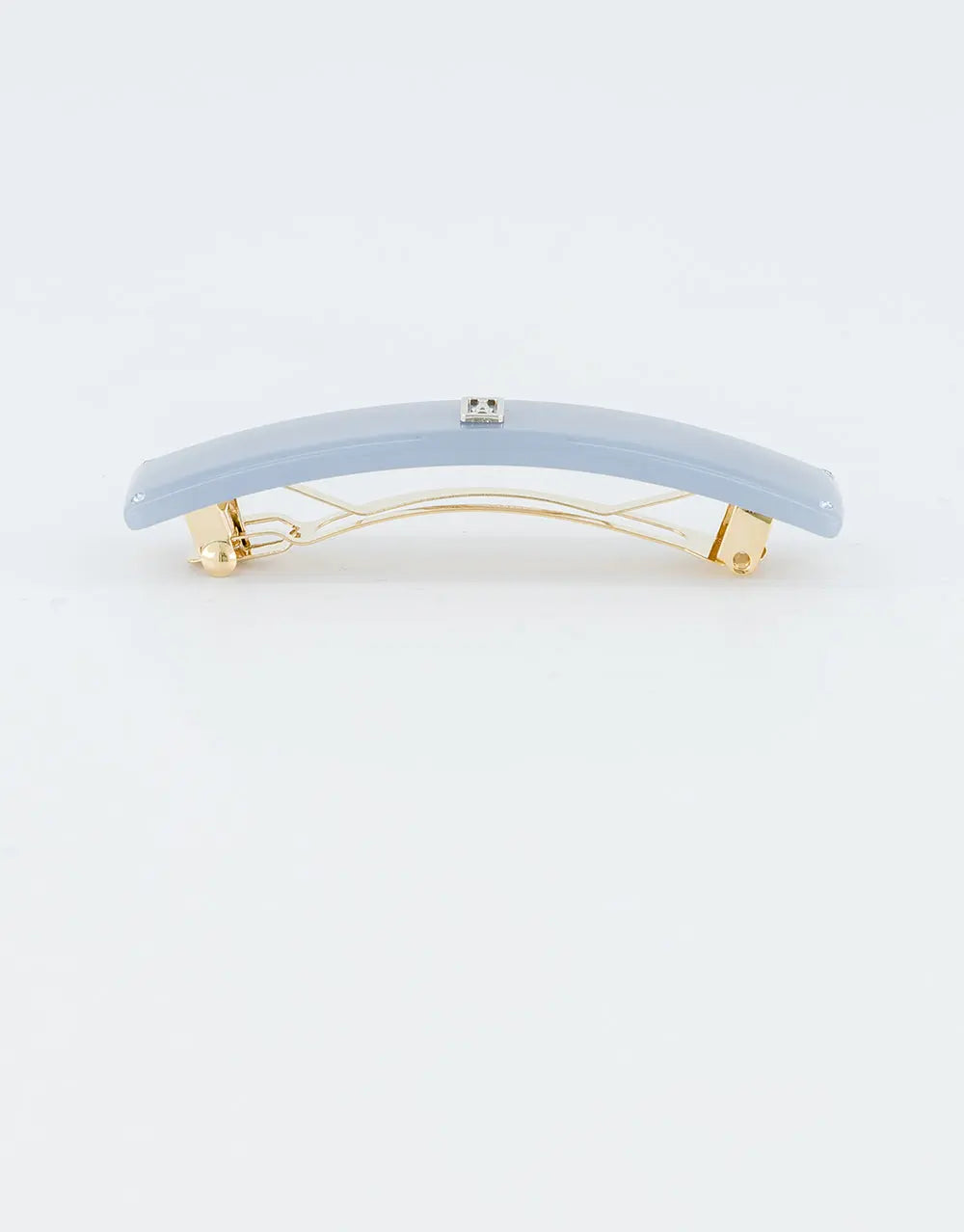 Bleu Poudré Barrette-Blue-8 cm-Hair slide-Alexandre de paris GCC-Luxury hair accessory-Summer collection