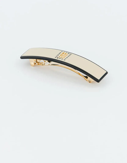 Liserai Cristaline Barrette-Beige-Ladies hair clip-Rectangular hair clip-8 cm-Alexandre de paris GCC