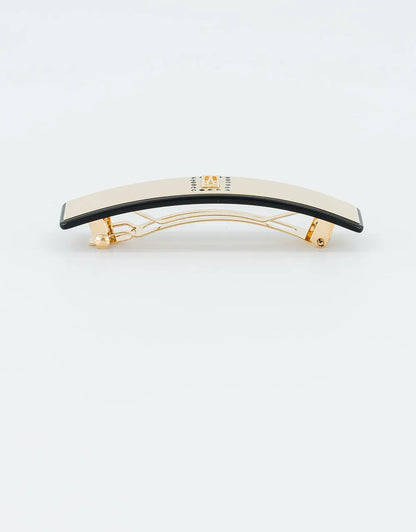 Liserai Cristaline Barrette-Beige-Ladies hair clip-Rectangular hair clip-8 cm-Alexandre de paris GCC