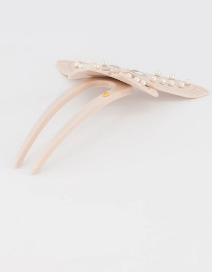 BEADS|BARRETTE|8|BEIGE|ACELATE Hair & Beauty Network