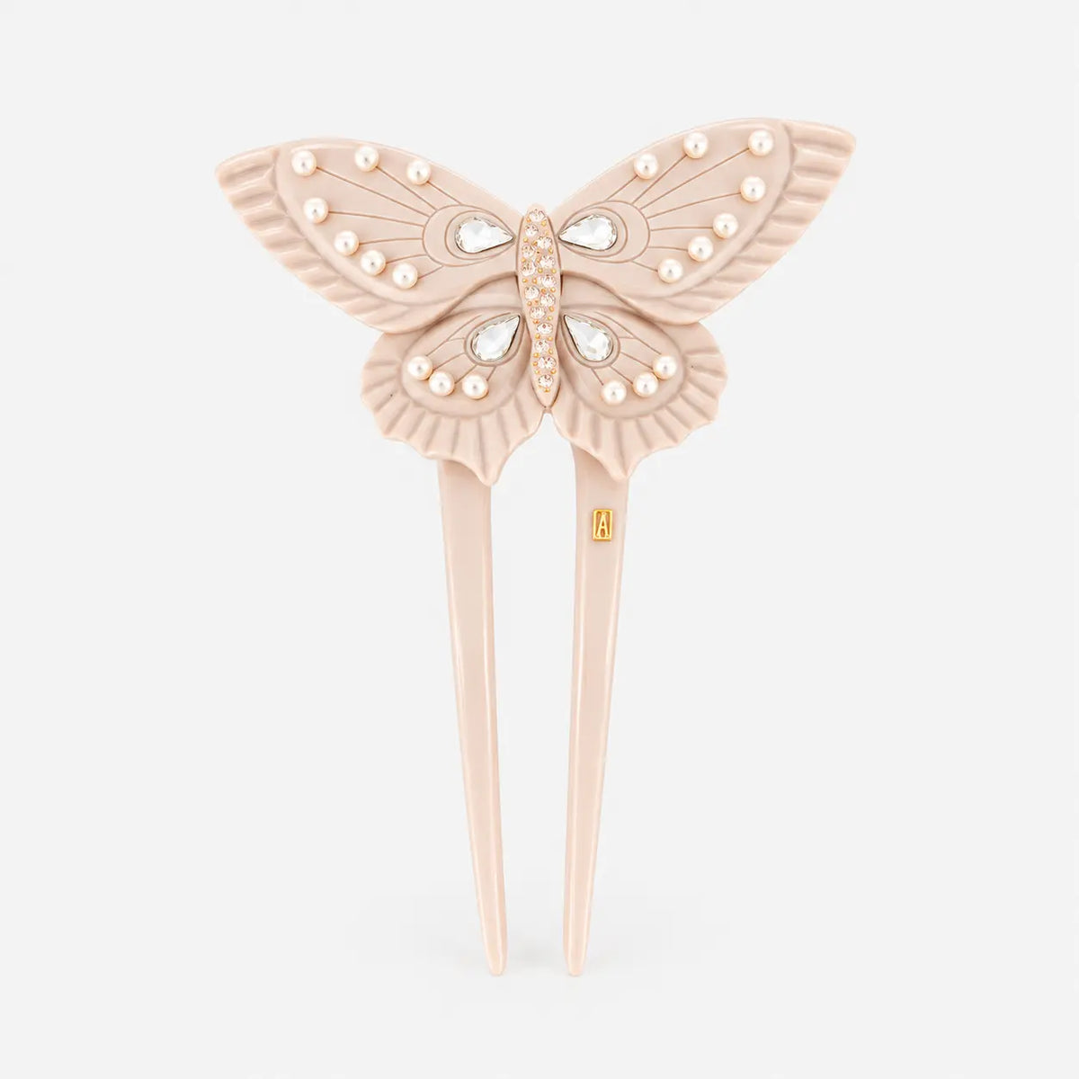Émilie Barrette-luxury hair pin-butterfly hair barrette-hair accessory for bun-French hair fork-hair pin for updo-Alexandre de Paris GCC 