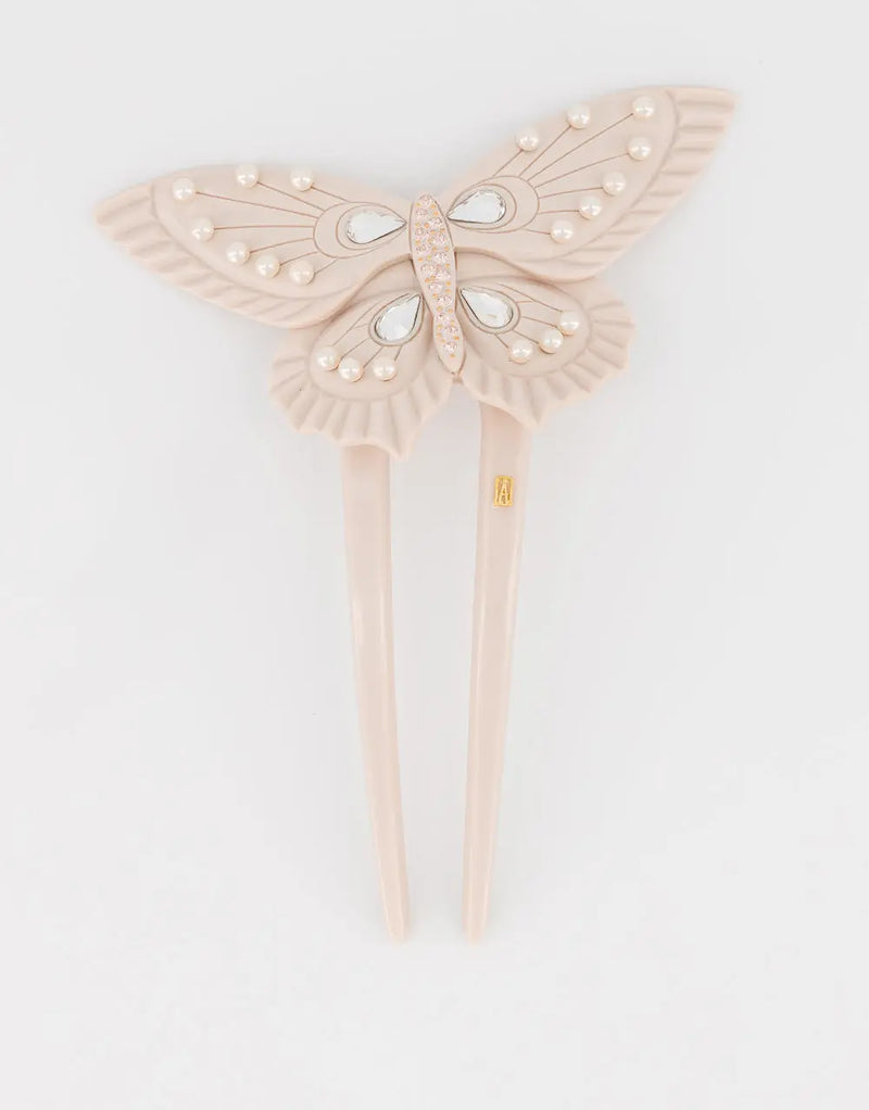 BEADS|BARRETTE|8|BEIGE|ACELATE