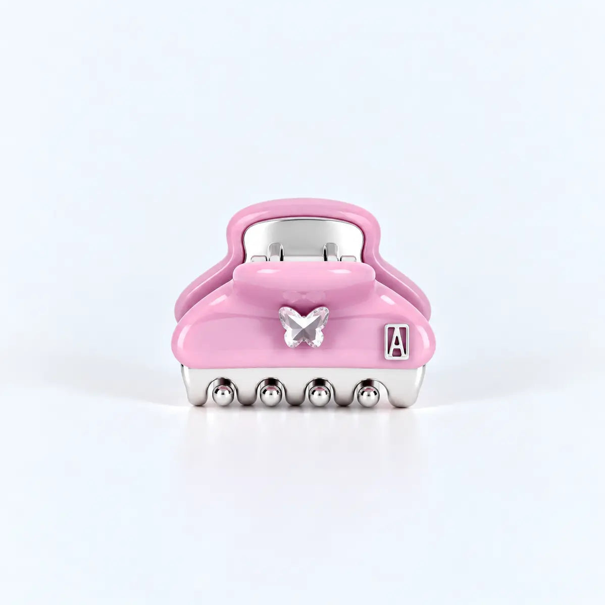Brillance Argent Clip Pink-Pink hair clip for women-Designer French hair accessory-3 cm-Alexandre de Paris GCC 