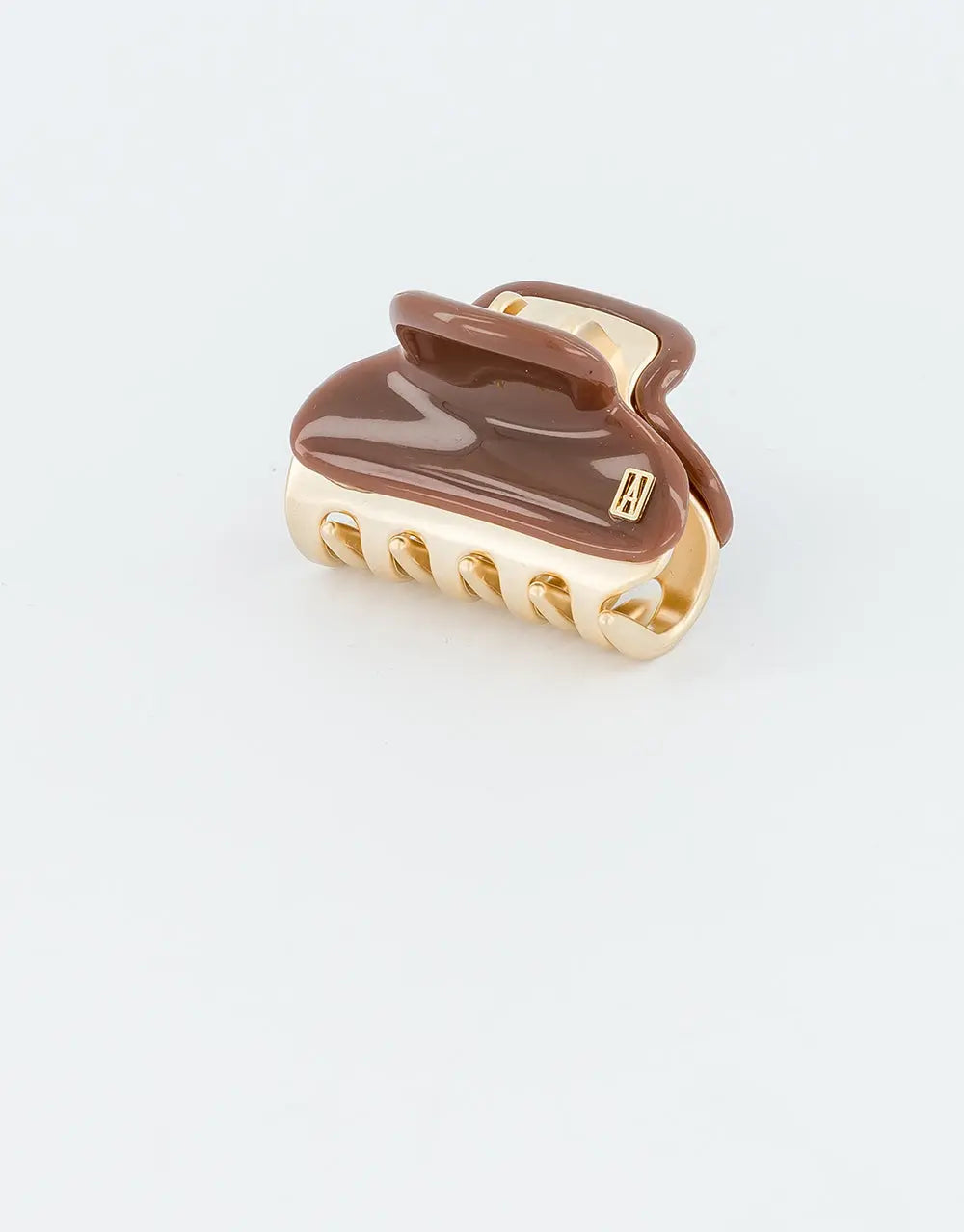 Élégance Écorce Clip - Brown - Luxury hair clip- brown vendome clip-3 cm-alexandre de paris GCC- Summer collection