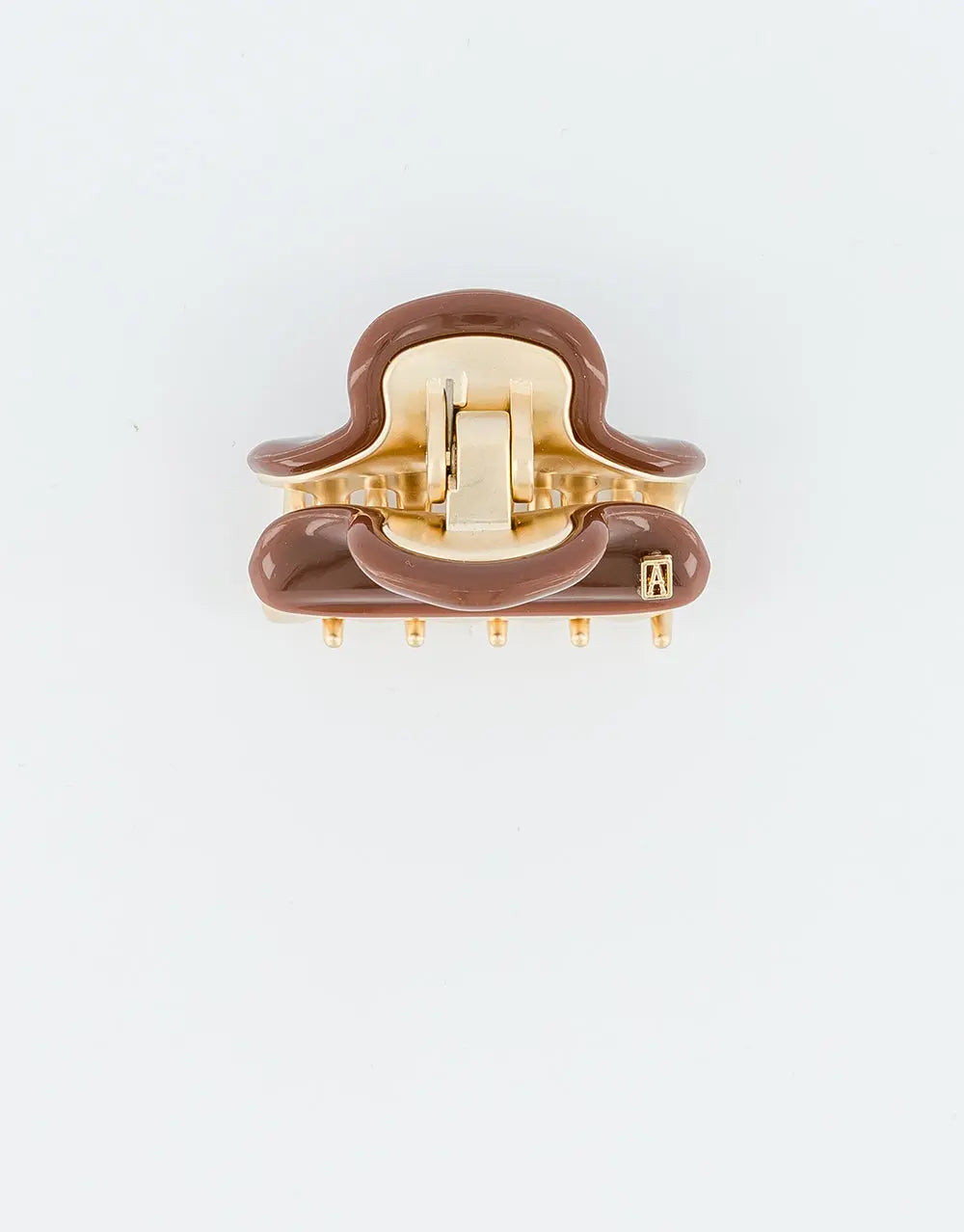 Élégance Écorce Clip - Brown - Luxury hair clip- brown vendome clip-3 cm-alexandre de paris GCC- Summer collection