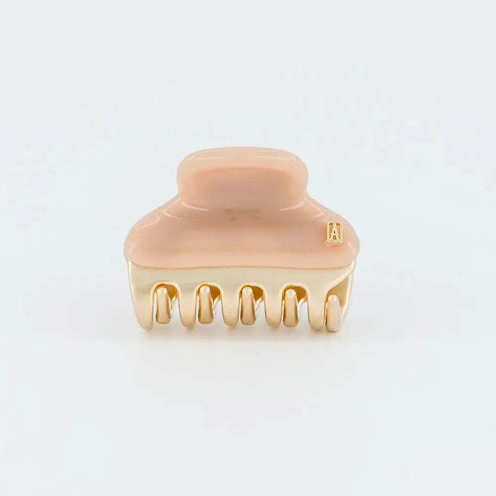  Élégance Moka Délicat Clip - Beige-luxury hair clip-3 cm-vendome clip-summer collection-alexandre de paris GCC