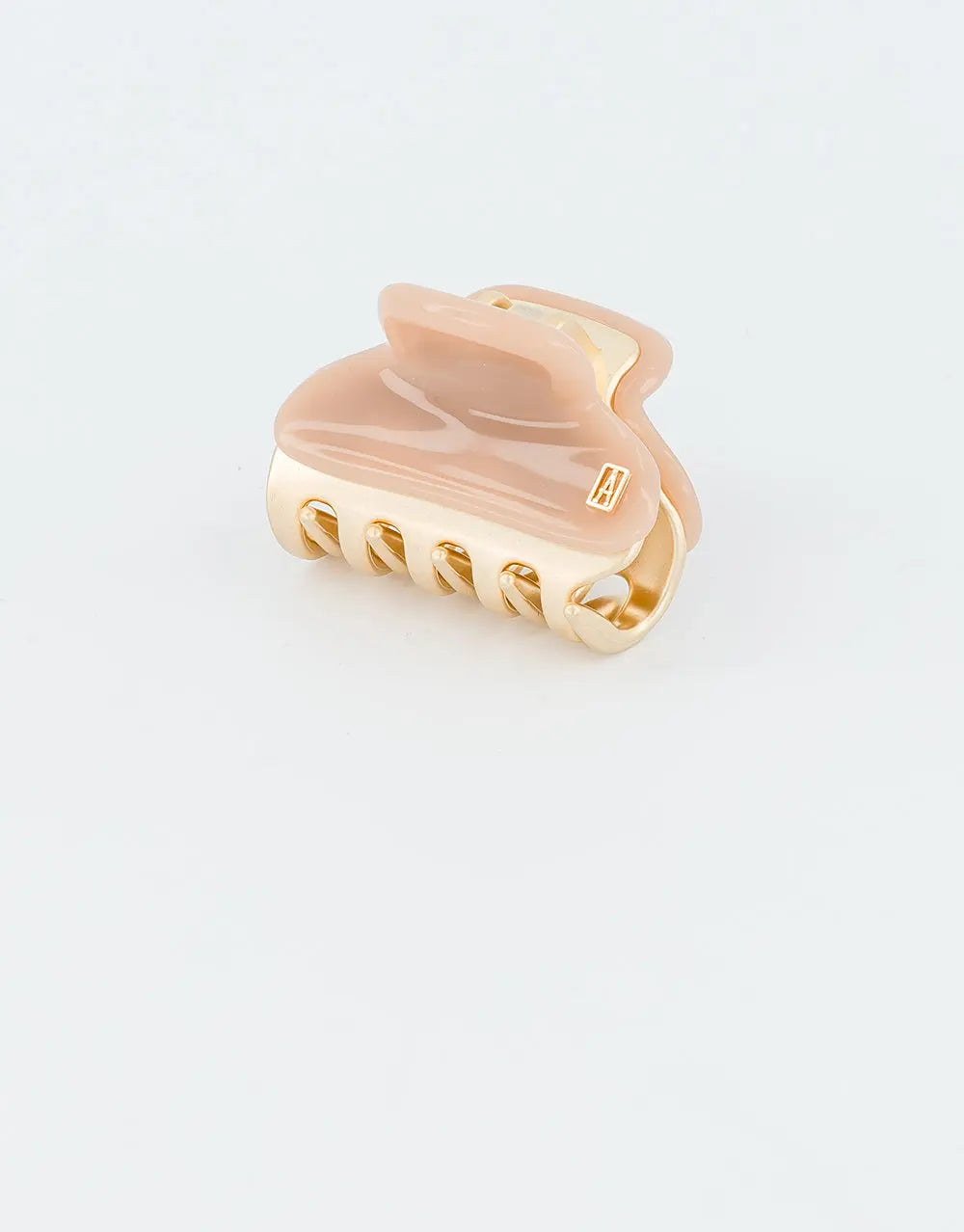  Élégance Moka Délicat Clip - Beige-luxury hair clip-3 cm-vendome clip-summer collection-alexandre de paris GCC