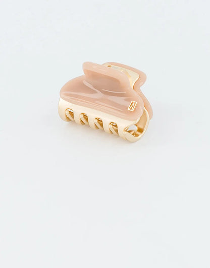  Élégance Moka Délicat Clip - Beige-luxury hair clip-3 cm-vendome clip-summer collection-alexandre de paris GCC