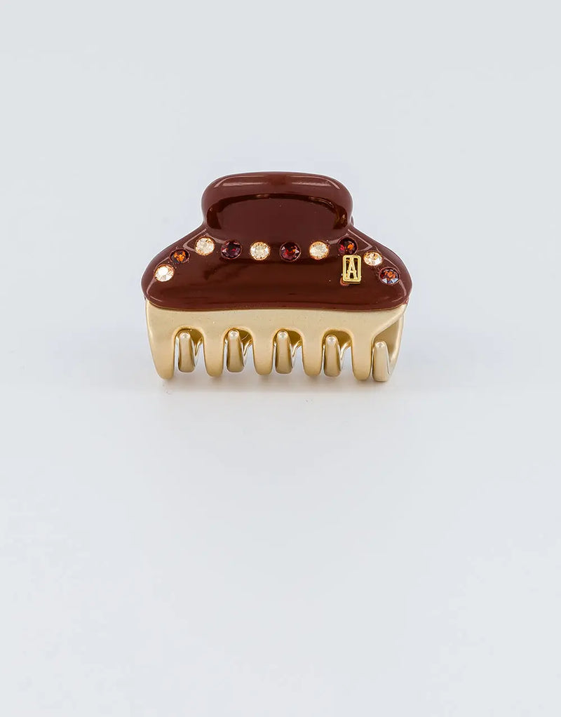Vendome|Clips|4.5|BROWN|Acelate