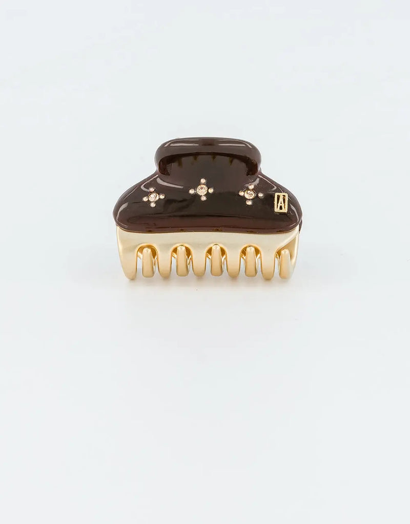 Vendome|Clips|4.5|BROWN|Acelate