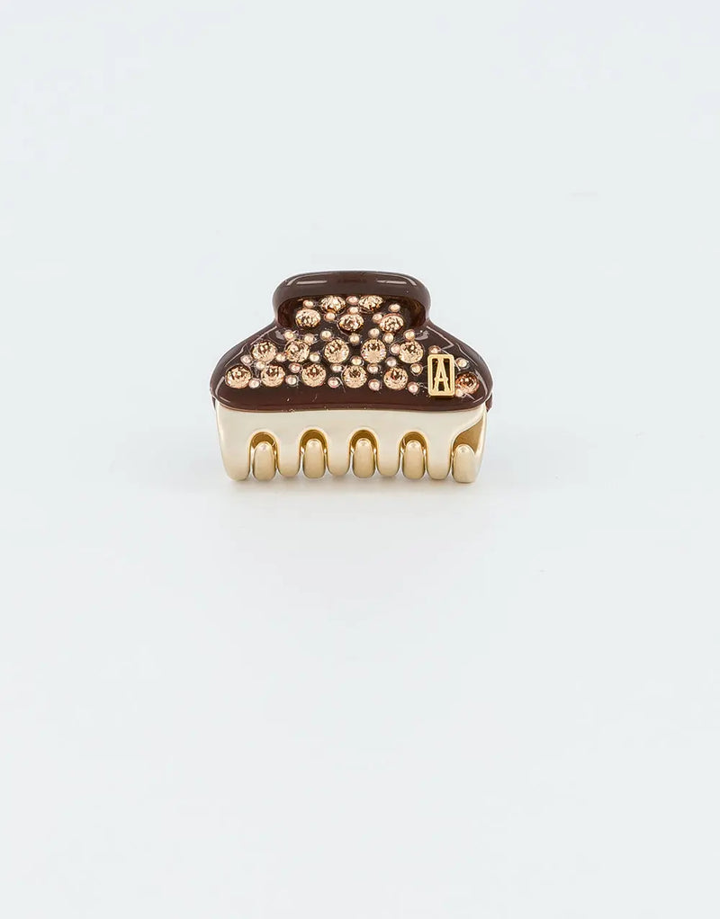 Vendome|Clips|3|BROWN|Acelate