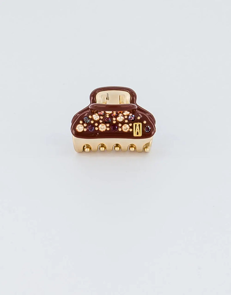 Vendome|Clips|3|BROWN|Acelate