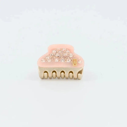 Chic Mini Mandarine Clip - Orange - crystal hair clip-vendome clip-3 cm-summer collection-alexandre de paris GCC
