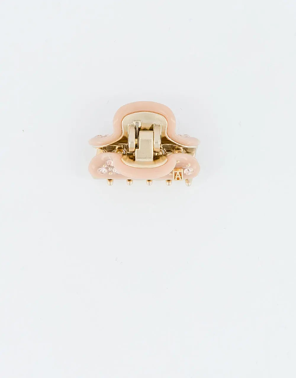 Chic Mini Nuance Brun Clair Clip - Beige - crystal hair clip- vendome clip- 3 cm - summer collection - alexandre de paris gcc