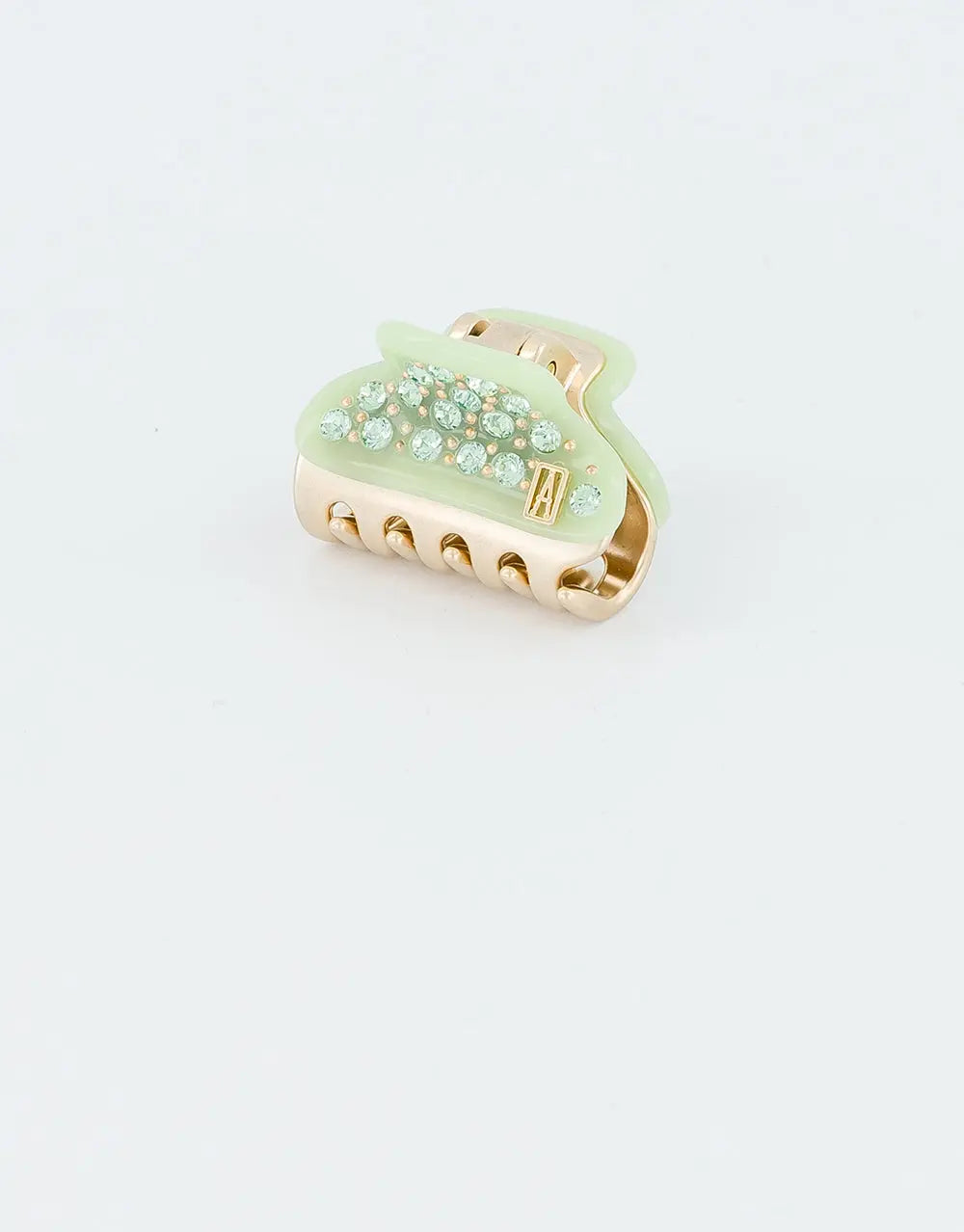 Chic Mini Tilleul Clip - Green - 3 Cm-vendome clip-cyrystal hair clip-alexandre de paris GCC- Summer collection