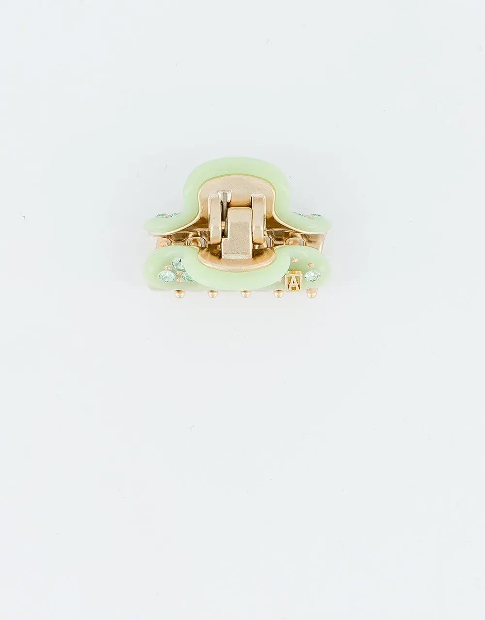 Chic Mini Tilleul Clip - Green - 3 Cm-vendome clip-cyrystal hair clip-alexandre de paris GCC- Summer collection