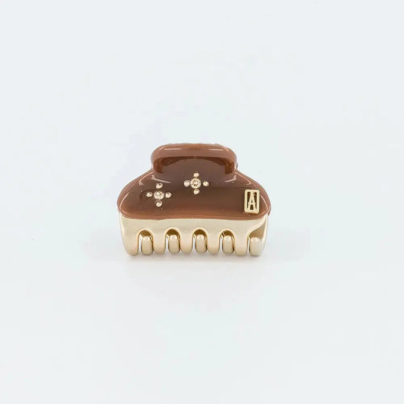 Simple Foncé Clip - Brown