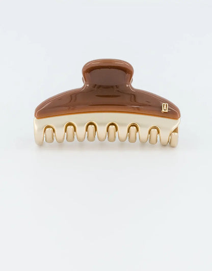 Essentiel Bois Rosé Clip-Brown-7.5 cm -classic hair claw-Claw clip for long hair-Medium hair-Alexandre de paris GCC 