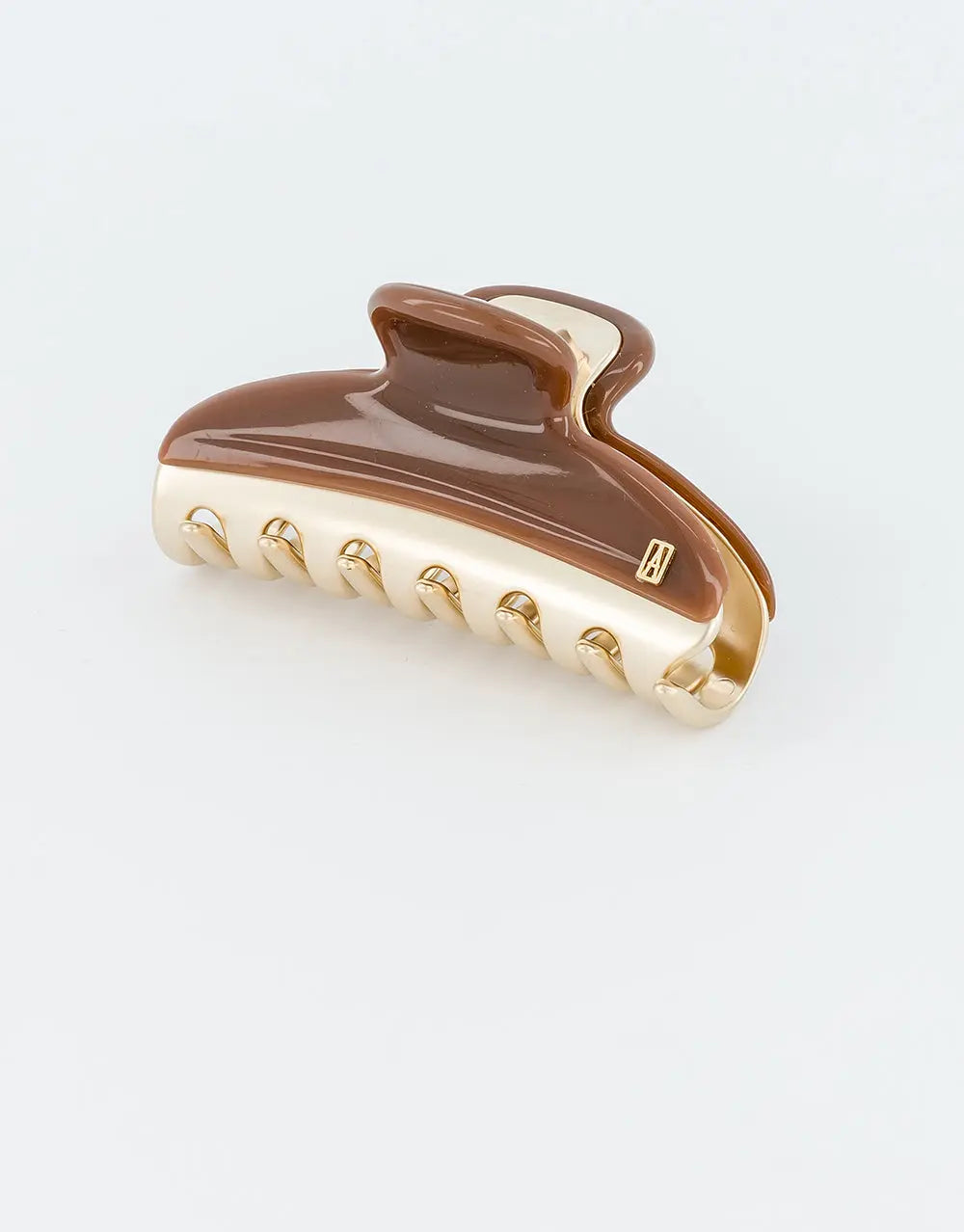Essentiel Bois Rosé Clip-Brown-7.5 cm -classic hair claw-Claw clip for long hair-Medium hair-Alexandre de paris GCC 