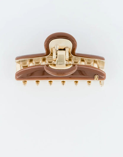 Essentiel Bois Rosé Clip-Brown-7.5 cm -classic hair claw-Claw clip for long hair-Medium hair-Alexandre de paris GCC 