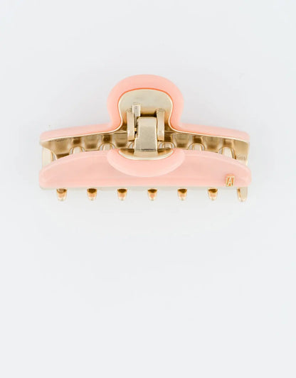 Essentiel Abricot Délicat Clip-Orange-Classic claw clip-Luxury French hair accessory-Claw clip for long hair-Medium hair-7.5 cm size-Alexandre de paris GCC 