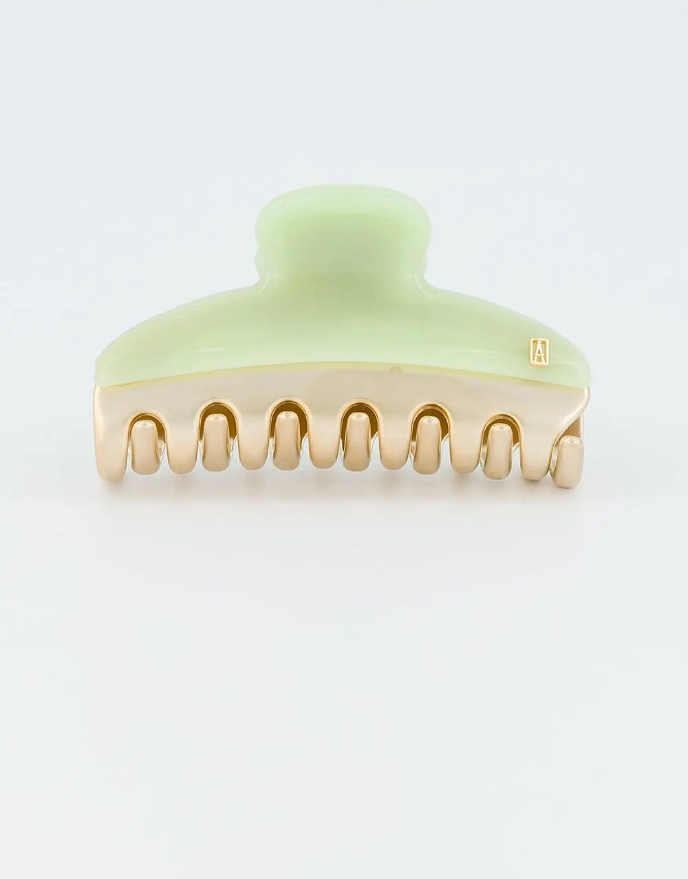 Essentiel Sauge Chic Clip-Pastel Green Claw clip-French hair claw-7.5 cm clip for medium length hair-Alexandre de Paris GCC 