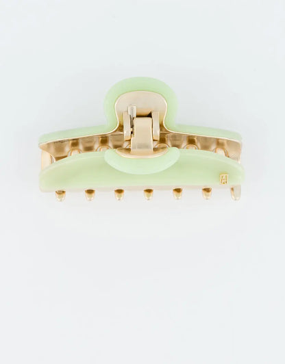 Essentiel Sauge Chic Clip-Pastel Green Claw clip-French hair claw-7.5 cm clip for medium length hair-Alexandre de Paris GCC 