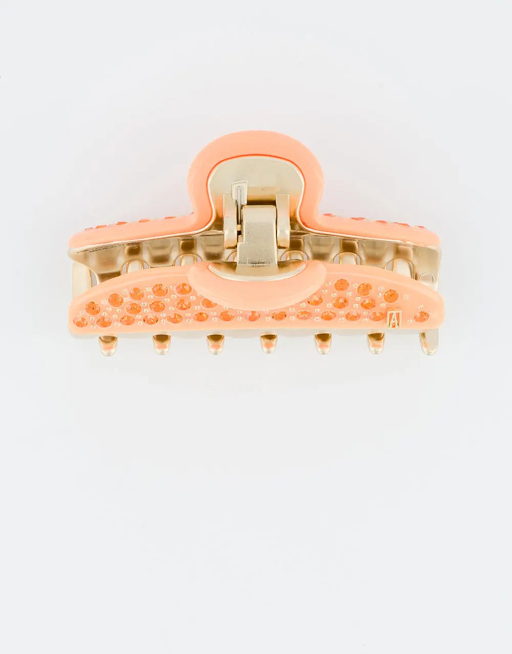 Orange Brûlée Clip-Orange-Hair clip for women-Vibrant orange designer hair claw clip-Crystal hair accessory-Fancy claw clip-Sparkling embellished hair clip-Alexandre de Paris GCC  