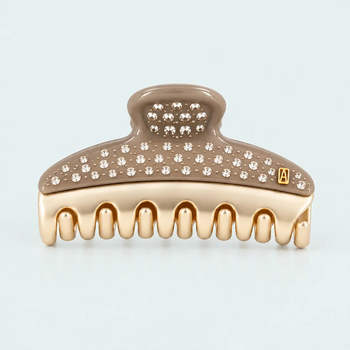 Cassandra Clip-silver hair clip-French claw hair clip-crystal design-festive looks-Alexandre de Paris GCC-7.5 cm 