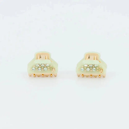 Vert Brume Clip - Green - Summer Collection - Mini claw clip- 1.8 cm - Alexandre de paris GCC