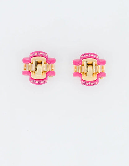  Fleur Fine Clip - Pink , Vendome Clip, Alexandre De Paris GCC, Pink, 1.8 cm, Eid Collection
