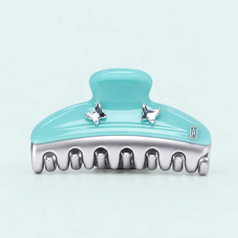 Cristal Argenté Clip - Green