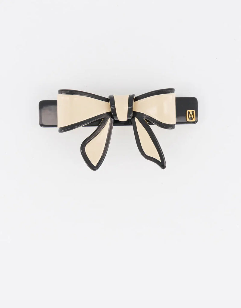 Chic Bow Barrette - Beige