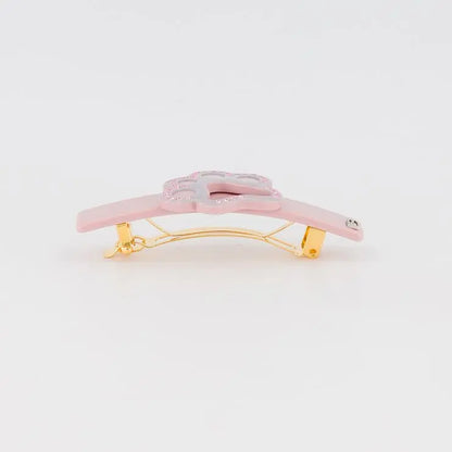 Chienou Side Barrette-6 cm- purple and pink hair barrette-cute barrette-Alexandre de paris gcc