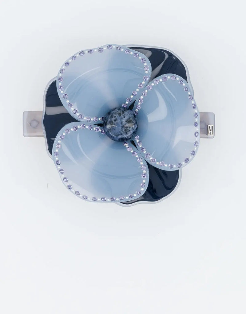Pivoine Barrette - Blue