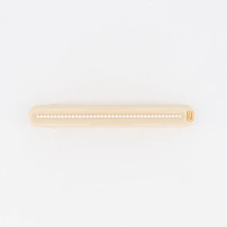 BEADS|BARRETTE|8|BEIGE|ACELATE