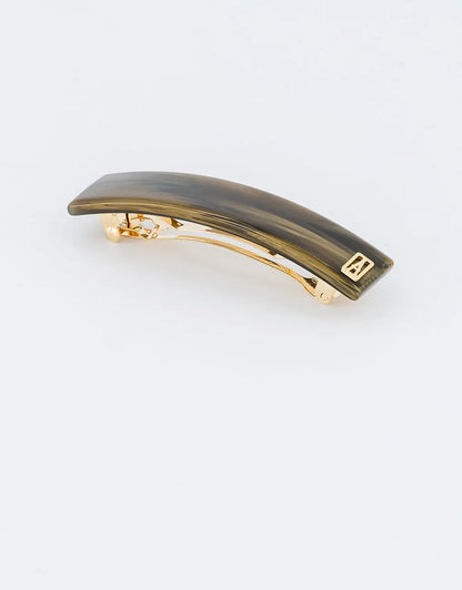Women's hair barrette-Souffle De Mousse Barrette - Green-8 cm-Alexandre de paris GCC