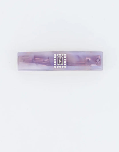 Trocadéro Barrette-Purple-Rhinestone hair barrette-Jewel barrette-Hair slide barrette-Alexandre de Paris GCC-8 cm 