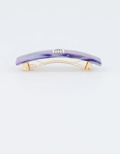 Trocadéro Barrette-Purple-Rhinestone hair barrette-Jewel barrette-Hair slide barrette-Alexandre de Paris GCC-8 cm 
