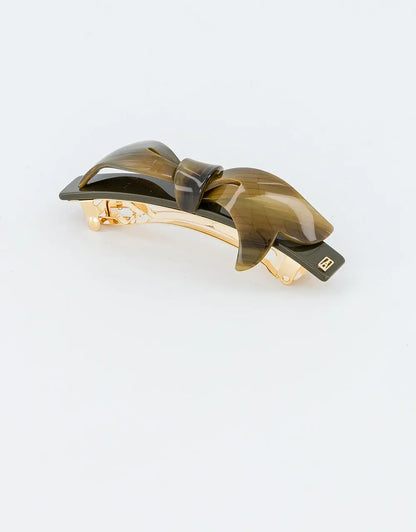 Noeud Pastoral Barrette - Green-Ribbon hair clip-Green bow hair clip-8 cm-Alexandre de paris GCC