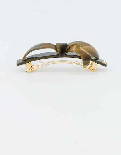 Noeud Pastoral Barrette - Green-Ribbon hair clip-Green bow hair clip-8 cm-Alexandre de paris GCC