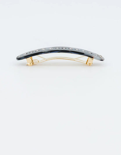 Bastille Barrette-Blue-White & blue crystal barrette-Jewel barrette-Hair slide barrette-Alexandre de Paris GCC-8 cm  