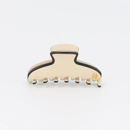 Vanille Claire hair clip-Beige hair clip-small size-elegant design-front view-Alexandre de Paris GCC