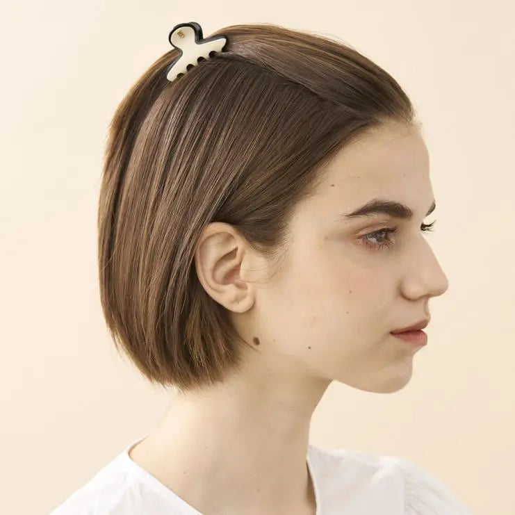 Alba clip-6 cm-vintage hair clamp clip-Beige-Alexandre de paris gcc